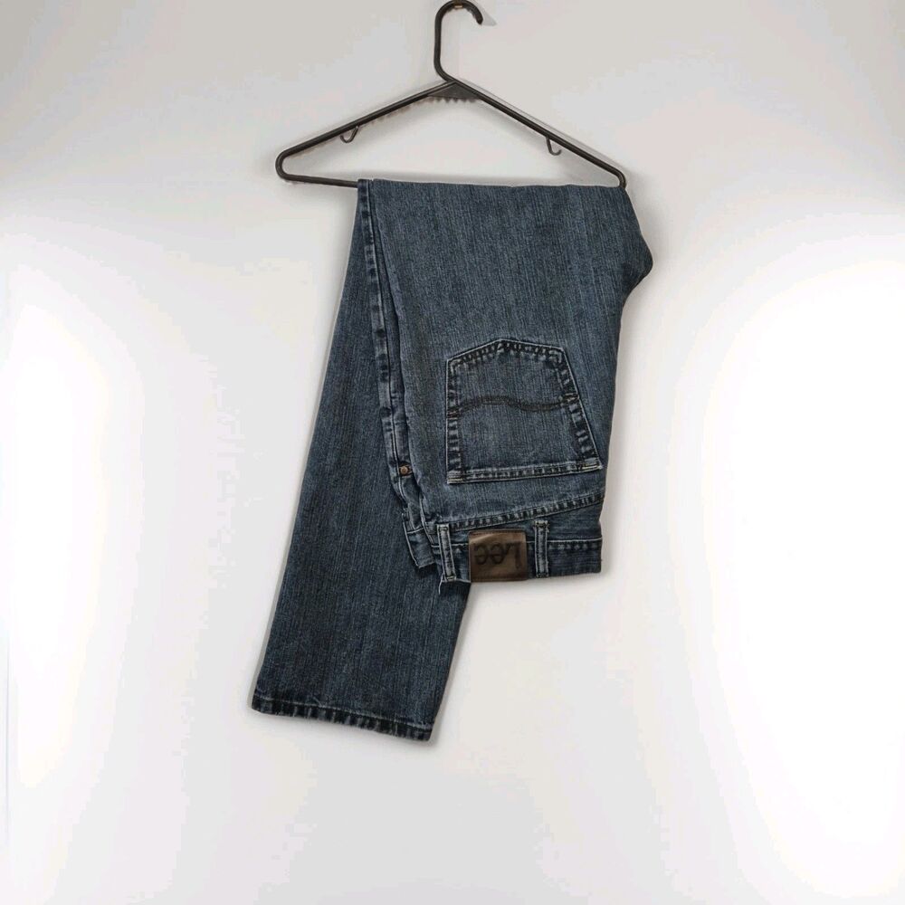 Lee Relaxed Fit Jeans Mens 34x32 Blue Denim Straight Leg Workwear Medium Wash